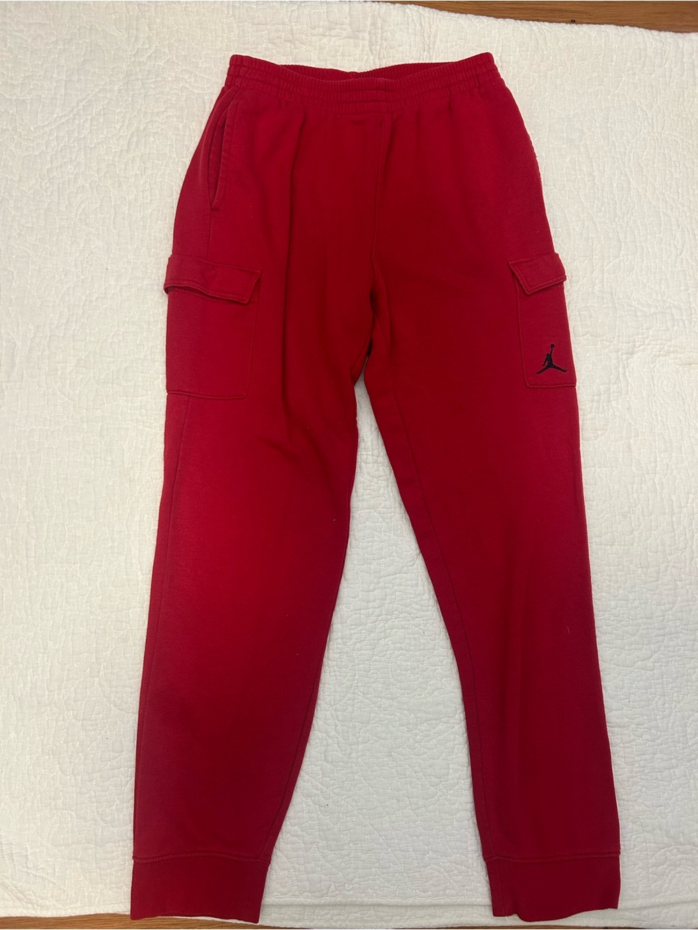 Jordan Red Fleece Cargo Joggers